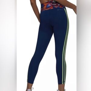 FARM Rio Blue Leggings with Green Stripes